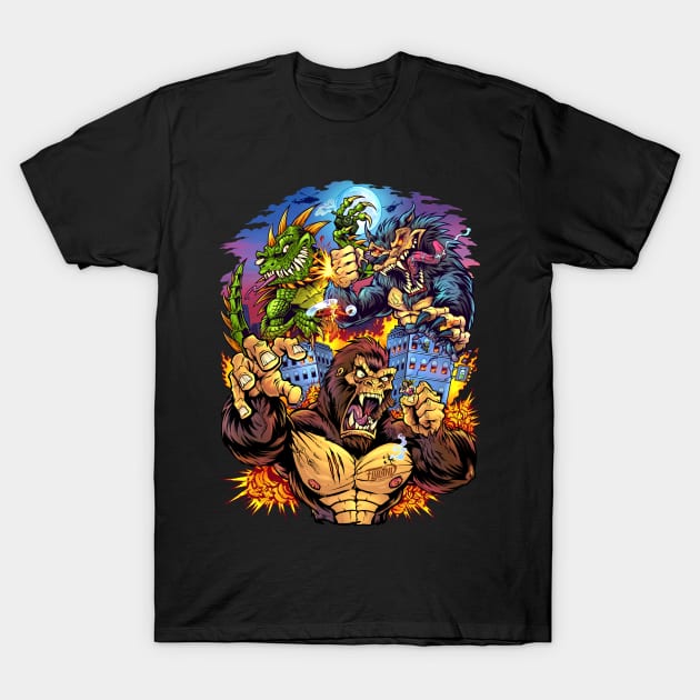 Rampage Arcade Tribute T-Shirt by FlylandDesigns